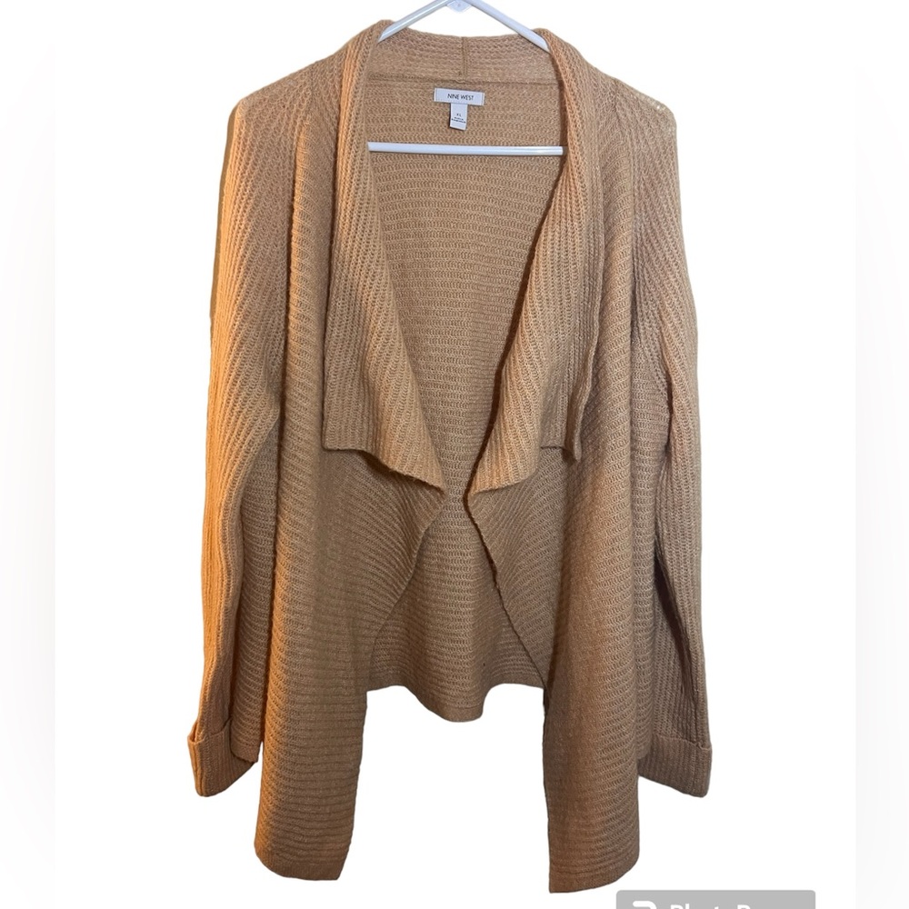 Nine West Women’s XL cardigan Tan open front